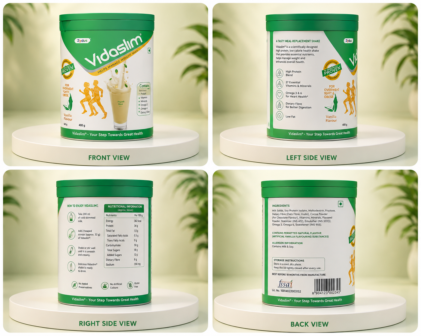 VIDASLIM Meal Replacement Health Shake